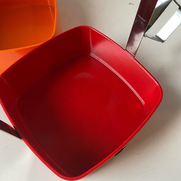 Vintage Gold Fish Brand Mid-Century Modern Melamine Stacking Lunchbox Snack Tote - Picture 11 of 12